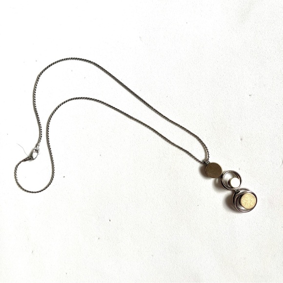 Elegant Gold and Silver Pendant Necklace by Elizabeth Garvin Designs - Picture 2 of 15